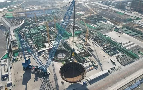 Julisling Assists In The Hoisting of The CV Bottom Head of Xudabao Nuclear Power Unit 1
